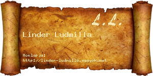 Linder Ludmilla névjegykártya